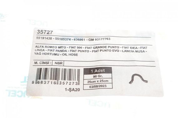 Патрубок системи охолодження Opel Astra H 1.3 CDTI 05-10 Fiat Punto 1.3D JTD 16V 03- 35727 | Зображення 2