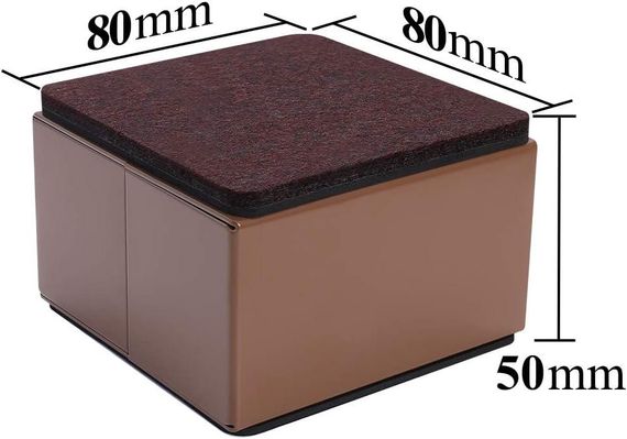 Подставки для подъема мебели 5 см, набор 4 шт стальные квадратные коричневые до 500кг для кровати дивана шкафа | Зображення 1