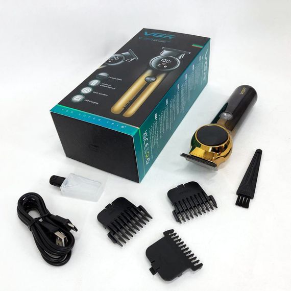 Электрическая машинка для стрижки с насадками VGR, Профессиональная машинка для стрижки с насадками DH-23 | Зображення 6