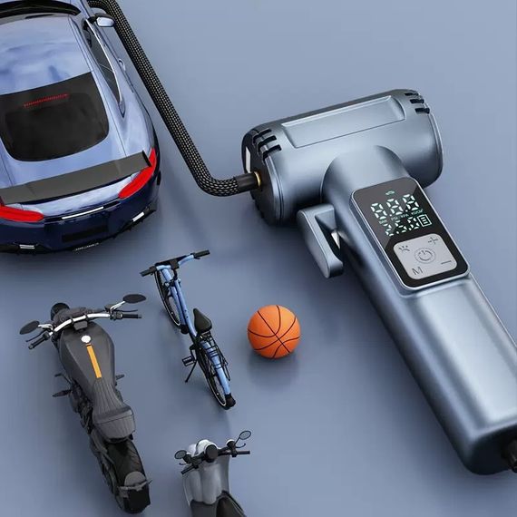 Автомобильный компрессор перезаряжаемый 150PSI 12V с Powerbank SW-201B | Зображення 1