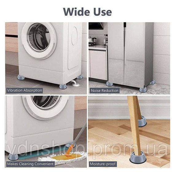 Силіконові підставки для пральних машин, Подушечки для пральної машини підставка, Протиковзні накладки QI-59 | Зображення 2