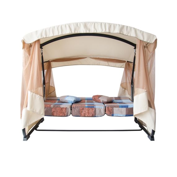 Качели садовые Vitan Семейная 4-местная с матрасом и навесом (2140148) | Зображення 5