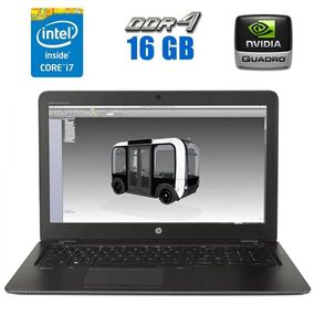 Мобильная рабочая станция HP Zbook 15 G4 / 15.6" (1920x1080) IPS / Intel Core i7-7700HQ (4 (8) ядра по 2.8 - 3.8 GHz) / 16 GB DDR4 / 512 GB SSD / nVidia Quadro M2200, 4 GB GDDR5, 128-bit / WebCam / 4G б/у
