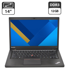 Ноутбук Lenovo ThinkPad T440s / 14" (1600x900) TN / Intel Core i7-4600U (2 (4) ядра по 2.1 - 3.3 GHz) / 12 GB DDR3 / 480 GB SSD / Intel HD Graphics 4400 / WebCam / VGA б/у