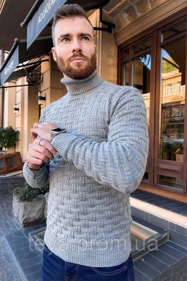 Свитер мужской, цвет серый, размеры XXL, XL, L FA_003316 | Зображення 2