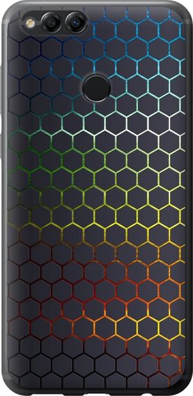 Чехол на Huawei Honor 7X Переливающиеся соты "498u-1139-17620"