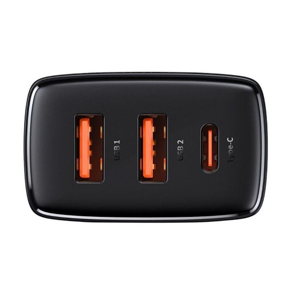 МЗП Baseus Compact Quick Charger 30W QC+ PD (1Type-C + 2USB) | Зображення 9