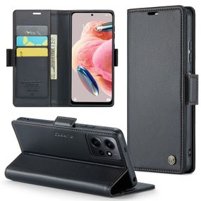Кожаный чехол-книжка Retro Case для Xiaomi Redmi 12 цвет Черный