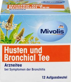 Чай Mivolis Husten und Bronchial Tee 12 пакетиків – для здоров’я бронхів та полегшення кашлю