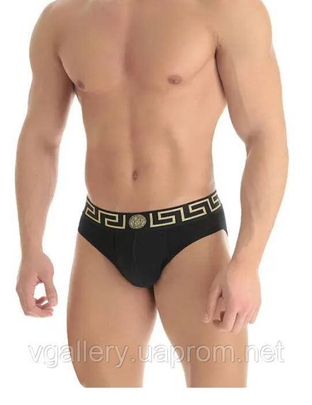 Брифи чоловічі Versace, брифи з логотипом Версачі, стильні чоловічі сліпи Версачі