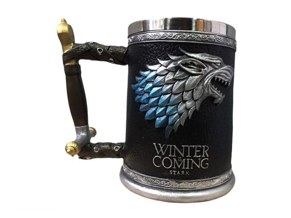 Кружка Чашка Бокал Игра Престолов Winter is Coming Stark Targaryen 3D Дом Старк