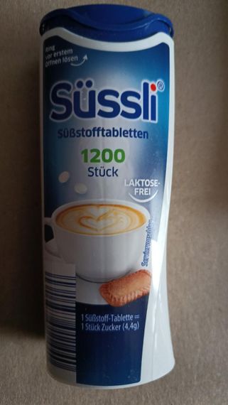 Заменитель сахара (подсластитель) Sussli в таблетках 1200 шт, Германия, сахарозаменитель | Зображення 1