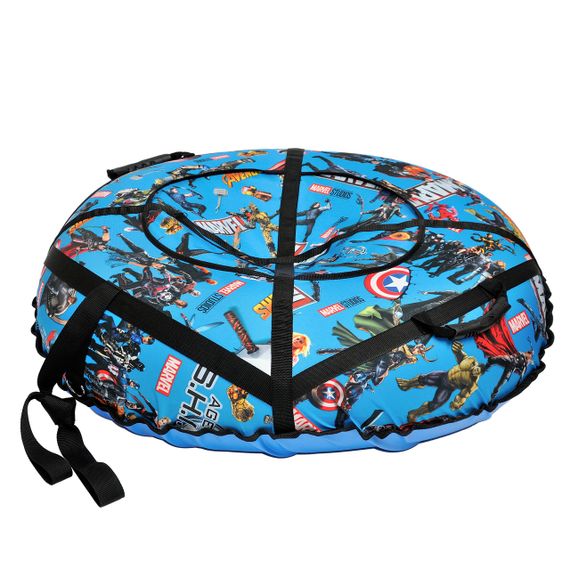 Надувні санчата тюбінг 100 см "Марвел синій" (Оксфорд, ПВХ) санки ватрушка | Зображення 1