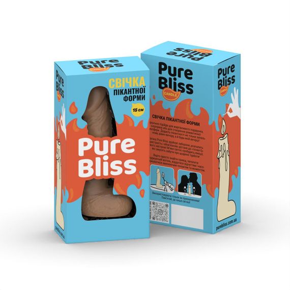 Свічка у вигляді члена Pure Bliss MINI Brown 15 см | Зображення 6