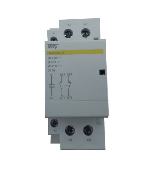 Контактор модульний КМ-2-40-11 40А 230AC 1NO-1NC 2р 2мод. Ny95503822 | Зображення 1