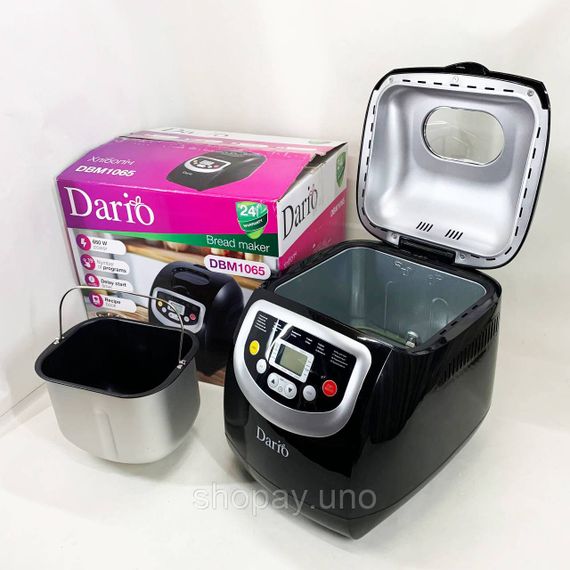 Хлебопечка для безглютеновой выпечки DARIO DBM 1065 600 Вт, 19 програм, Хлебопечь с автоприготовлением PK-77 | Зображення 6