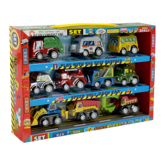Ігровий набір машинок Mini Cartoon Car 5857 у наборі 10 шт | Зображення 1