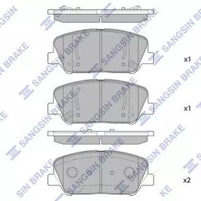 Колодки передні гальмівні Optima (TF), Hi-Q (SP1403) (58101-4CA10)