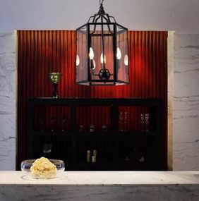 Люстра підвісна на 4 лампочки 26649 Чорний 60-140х35х50 см.