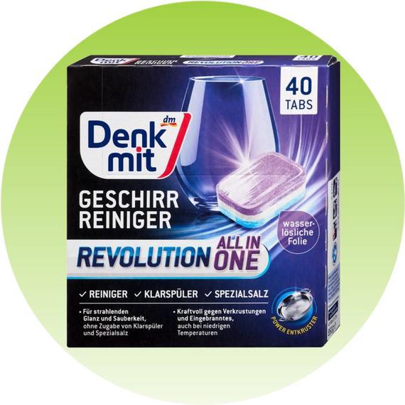 Таблетки для посудомийної машини Denkmit Revolution All in One, 40 шт