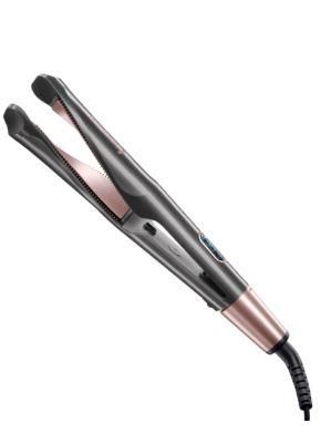 Стайлер Remington S6606 The Curl &amp; Straight, фигурные пластины, стайлинг 2 в 1, черный/розовый (S6606)
