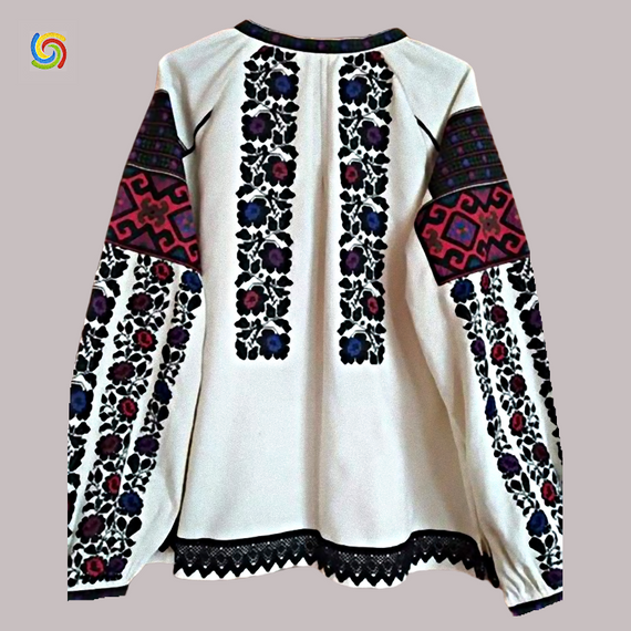 Рубашка Украинская вышиванка  32559 цвет белый размер L/XL