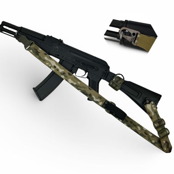 Ремінь збройовий одно/двоточковий з додатковим кріпленням RAGNAROK "TYR" carbine мультикам | Зображення 7