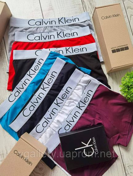 Чоловічий набір бавовняних трусів, чоловічі труси СК у коробці на 4 штук, набір чоловічих трусів на подарунок ХЛ | Зображення 2