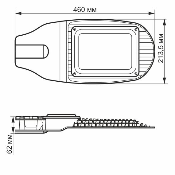 Світлодіодний ліхтар вуличний VIDEX 50W 5000K 220V з антивандальним склом (VL-SL06-505) | Зображення 2