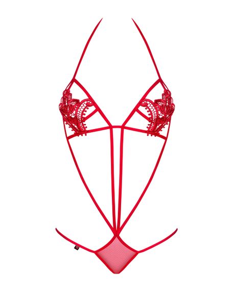 Боді - Obsessive Luiza Body Red S/M sexstyle | Зображення 3