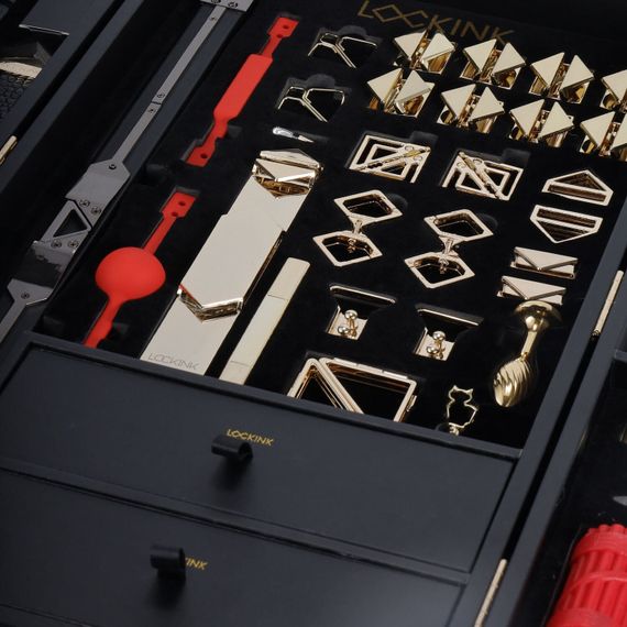БДСМ-набір LOCKINK All-in-1 BDSM Play Kit Crocodile Leather Чорний | Зображення 2