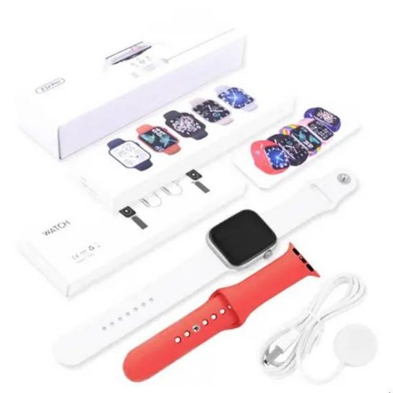 Смарт-годинник з кольоровим 44мм дисплеєм та 2 ремінцями Smart Watch Series 6 Z32 PRO Червоні