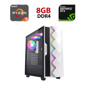 Ігровий ПК ICE White Diamond Tower / AMD Ryzen 5 5500 (6 (12) ядер по 3,6 - 4,2 ГГц) / 8 ГБ DDR4 / 480 ГБ SSD / nVidia GeForce GTX 1070 Ti, 8 ГБ GDDR5, 256-біт