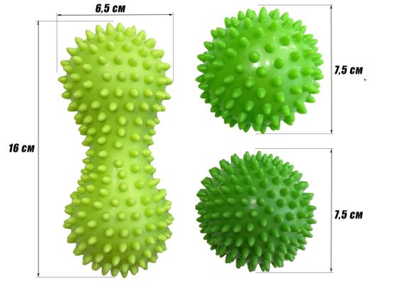 Набір для масажу та МФР EasyFit PVC Set-3 у сумочці (EF-7084) | Зображення 1