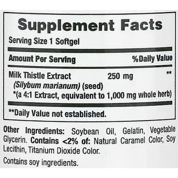 Расторопша Nature's Bounty Milk Thistle 1000 mg 50 Caps | Зображення 1