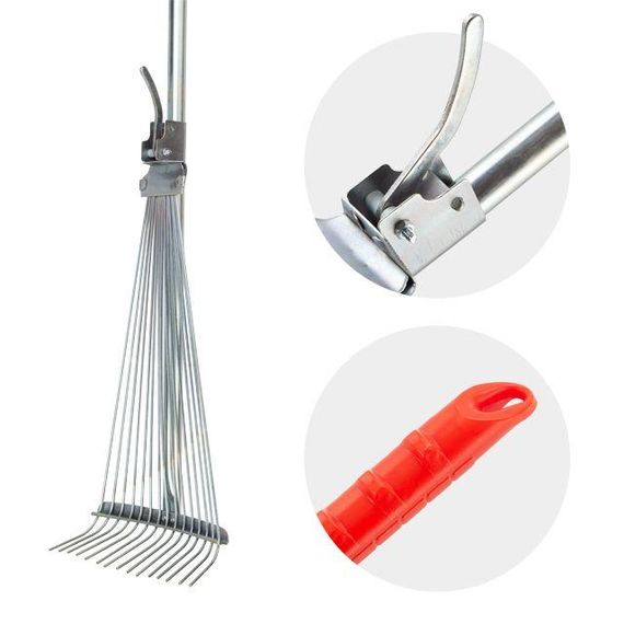 Граблі віялові 15 прутків, регулювання ширини INTERTOOL FT-3004 | Зображення 5