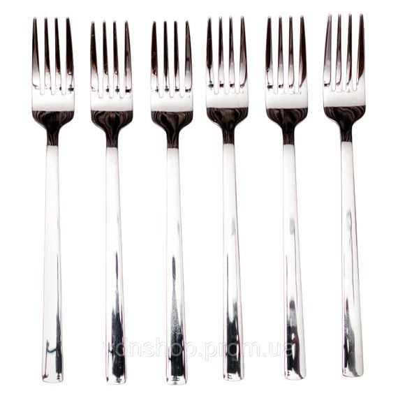 Набір десертних виделок 6 предметів 16 (см) Срібло HP-8-25 | Зображення 1