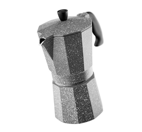 Кавоварка гейзерна алюмінієва Vinzer Moka Granito 50398, на 6 чашок, для дому та офісу | Зображення 1