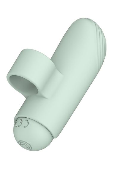 Ерекционное кольцо с вибропулей и вибратор на пальчик Dream Toys GLAM мятный sexstyle | Зображення 8