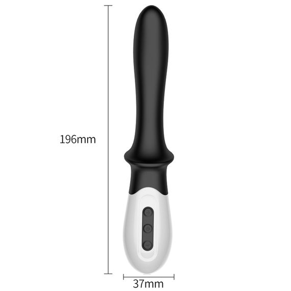 Вібромасажер точки G B - Series Fox Silicone G-spot Massager, з нагріванням, чорний | Зображення 1