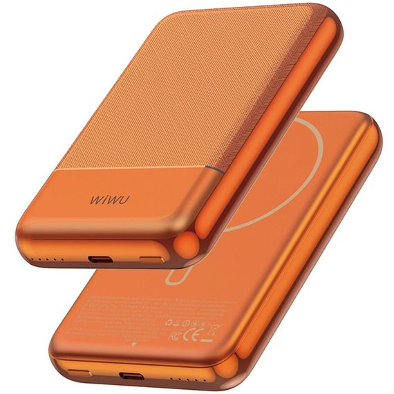 Портативное ЗУ Power Bank WIWU P089 Seraph PD20W с БЗУ 10000 mAh Orange | Зображення 1