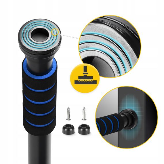 Турнік розсувний 4FIZJO Basic 61.5-100 см Black/Blue (P-5905973402705) | Зображення 9