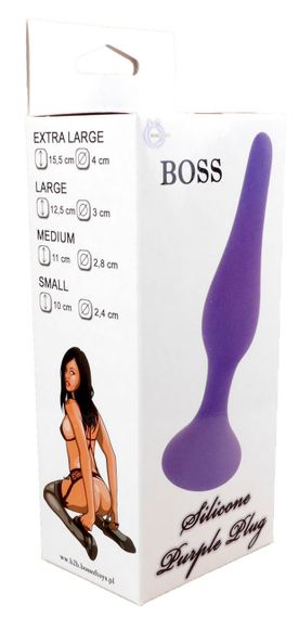 Анальний плаг Silicone Plug Purple - Large, BS6400090 Sex Aura | Зображення 4