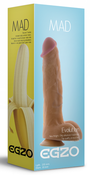 Фалоімітатор EGZO Ciberskin DS003 (23,5 см х 5 см) Sex Aura | Зображення 4