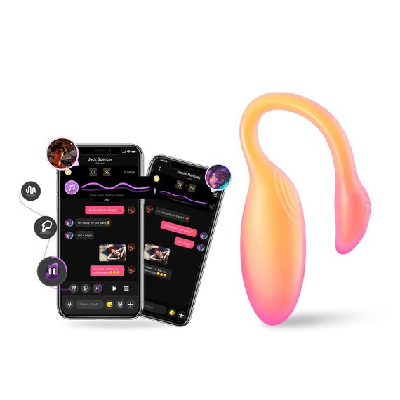 Смарт-віброяйце Magic Motion Flamingo Max Orange 2 в 1: віброяйце та тренажер Кегеля, 10 режимів | Зображення 1