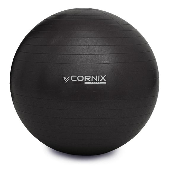 М'яч для фітнесу (фітбол) Cornix 75 см Anti-Burst XR-0026 Black | Зображення 3