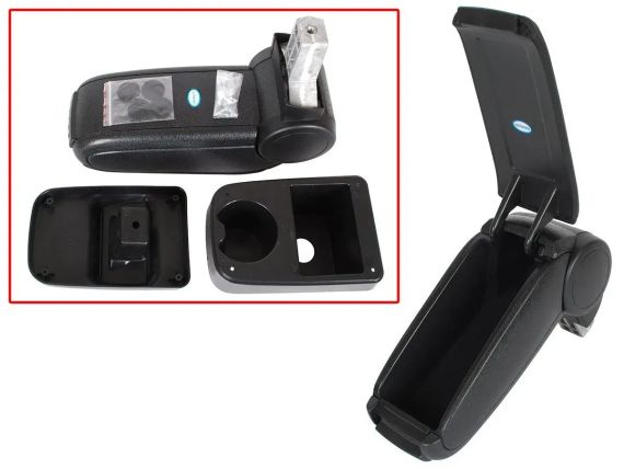 Skoda FABIA II (06-14) подлокотник + монтажный комплект ткань, Шкода Фабия 2 | Зображення 1