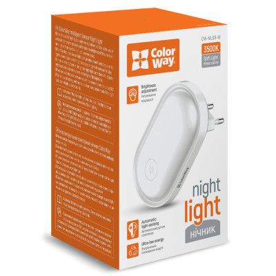 Ночник ColorWay Nightlight 0.5W (8x0.2W LED) (CW-NL08-W) | Зображення 6