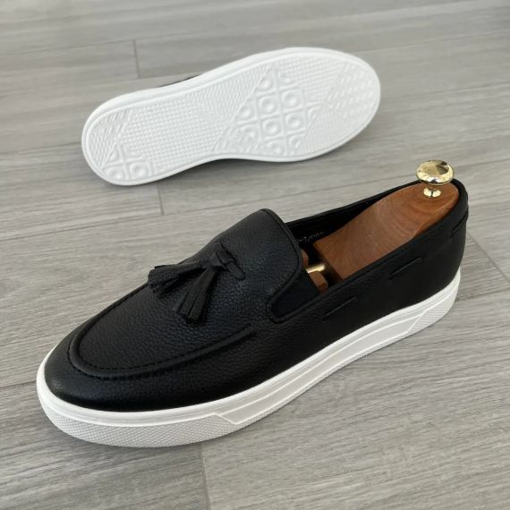 Кожаные мужские лоферы на толстой подошве 43 размер | Зображення 5