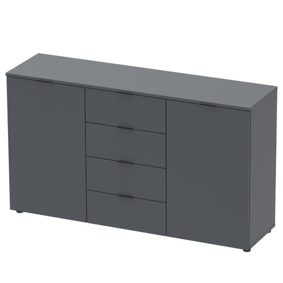 Комод в спальню Doros Рон 5 140х38х81 см Графит (DRS-011301) | Зображення 1